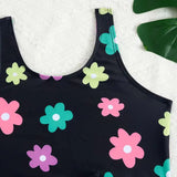 High Waist Bikini 2026 Printed Girls Swimsuit Kids Swimwear Female Children Bathers