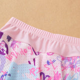Kid Girl Student Swimsuit Fashion Style Swimming 2 Pcs/set