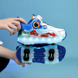 Kid Girl Boy Luminous Glowing Sneakers Led Light Roller Skate Shoes
