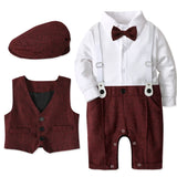 Baby Boy Wedding Christening Baptism Suits Sets 3 Pcs