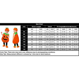1-10T Kid Baby Boy Girl Halloween Cute Pumpkin Embroidery Party Costume Set