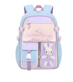 Kid Girl Rabbit Backpack Oxford Multiple Pockets Large Capacity School Bag