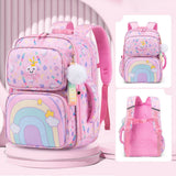 2 Pcs Primary Student Cute Stylish Portable Versatile Breathable Backpack Books Bag