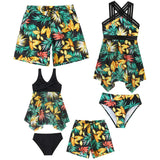 Family Matching Beach Swimsuit Mother Daughter Father Son Swimwear