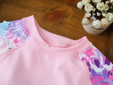 Kid Girl Student Swimsuit Fashion Style Swimming 2 Pcs/set