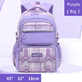 Kid Teenager Girl Backpack Pink Purple  Cute Waterproof Kawaii Schoolbag