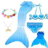 Kid Girl Swimming Mermaid Ariel Cosplay Costume Swimsuit