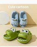 Dinosaur Children's Slippers Summer Boys and Girls Thick Bottom Non-slip Indoor Home Cartoon Parent-child Sandals Slippers