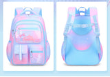 Kid Cute Cartoon Backpack Gradient Large Capacity Waterproof School Bags