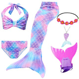 Kid Girl Ariel Mermaid For Swimming Costumes Cosplay Swimsuit