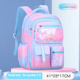 Kid Cute Cartoon Backpack Gradient Large Capacity Waterproof School Bags