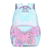 3Pcs Girl Backpack Butterfly Large Capacity Student Bookbag Back To School