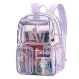 Kid Girl Clear PVC Backpack Heavy Duty Transparent Bookbag