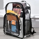 Backpack Waterproof Transparent  Large Capacity Solid Clear School Bag