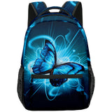 Student Trendy Popular 3D Print Oxford Funny Butterfly Bookbag Notebook Backpacks