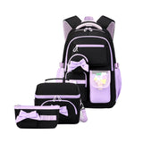 4Pcs/Set School Backpack Teenager Girls Students Bookbag