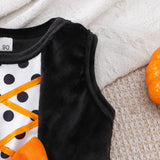 0-6Y Halloween Toddler Girls Polka Dot Bowknot Sparkle Tulle Dresses