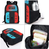 Kid Boy 3D Cartoon Game Console Design Three Piece Set Backpacks Schoolbags