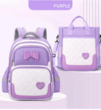 2 Pcs/Set Teenage Girls Large capacity Bow Schoolbags Nylon Contrasting Backpack