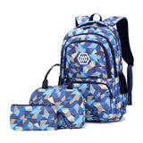 Geometric Printed Primary Junior High School Bag Waterproof Large Backpacks
