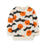 2-7Y  Halloween Kids Girl Boy Cotton Pumpkin Sweatshirt