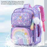 2 Pcs Primary Student Cute Stylish Portable Versatile Breathable Backpack Books Bag
