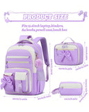 3 Pcs/set Elementary High School Bags Large Capacity Cute Backpack