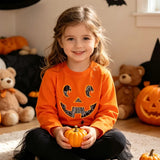1-7T Kid Baby Toddler Halloween Long Sleeve Pumpkin  Cotton T-Shirt Tops