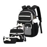 3 Pcs Kid Teenage Travel  Large capacity Nylon Backpack Fashion Candy Bookbags
