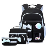 3pcs School Student Backpack Set Bow Teenager Travel Bookbags