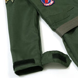 Adventure Awaits with Our Embroidered Pilot Jumpsuit and Belt School Gymnastics Costumes for Holiday Dress Up Parties
