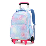 Kid Girl Backpack Trolley Wheeled School Bags Cute Princess Bookbags