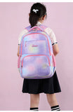 Elementary School Students Fashion Backpack Gradient Color Campus Schoolbag