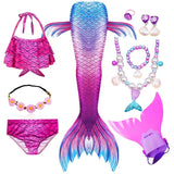 Kid Girl Fantasy Mermaid Tails Swimming Party Cosplay Costumes Mermaid Swimsuit
