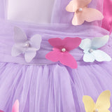 1-6Y Kid Baby Girl Birthday Party Wedding Sleeveless Butterfly Mesh Fluffy Princess Dresses