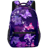 Student Trendy Popular 3D Print Oxford Funny Butterfly Bookbag Notebook Backpacks