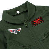 Adventure Awaits with Our Embroidered Pilot Jumpsuit and Belt School Gymnastics Costumes for Holiday Dress Up Parties