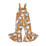 0-4Y Toddler Baby Girls Halloween Overalls Ghost Pumpkin Pants