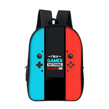 16.5In Kid Games Console Backpack 2D Flat Cartoon Schoolbag
