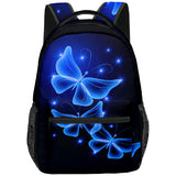 Student Trendy Popular 3D Print Oxford Funny Butterfly Bookbag Notebook Backpacks