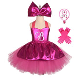 1-12T Kid Girl Princess Rosy Letter B Tutu  Birthday Party Halloween Dresses