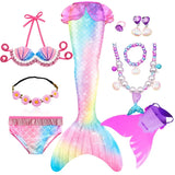 Kid Girl Fantasy Mermaid Tails Swimming Party Cosplay Costumes Mermaid Swimsuit