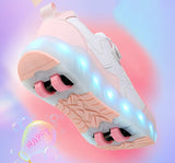 Kid Boy Girl Led Sneakers USB Charging Luminous Sport Roller Shoes