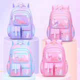Kid Cute Cartoon Backpack Gradient Large Capacity Waterproof School Bags