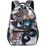 Student Trendy Popular 3D Print Oxford Funny Butterfly Bookbag Notebook Backpacks