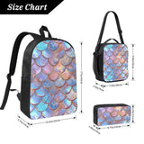 Student Boys Girls Mermaid Fish Scale Backpack School Bag