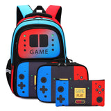 Creative Game Console School Backpack 3Pcs/set Nylon Waterproof Schoolbags