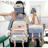 5 In 1 Kid Girl School Bag Multifunctional Large Capacity Casual Travel Backpack