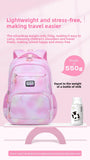 Gradient 3-piece School Bag Set Girls College Style Large Capacity Rainbow Backpacks