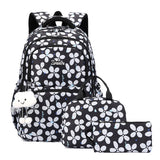 3pcs/set Elementary School  Flower Cute Little Dolls Backpack Bookbags